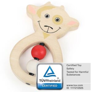 Houten grijpspeeltje De bok Ludwig