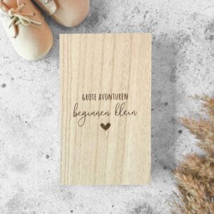 Opbergkistje Grote avontuur beginnen klein