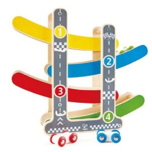 Hape houten racebaan fast flip