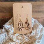 Houten oorbellen vlinder - Afbeelding 2