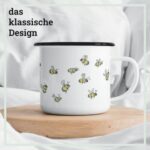 Emaille mok bijen 300 ml - Afbeelding 3