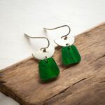 Handgemaakte oorbellen Christina groen