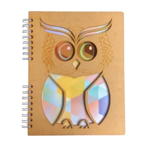 Komoni boek uil pastel A4 schets/notitiebladen