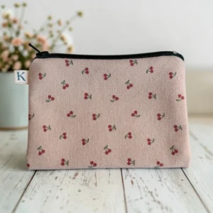 Portemonnee handgemaakt nude kersjes