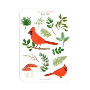 Stickervel A6 vogel nr7